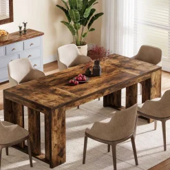 New Tribesigns Wood Kitchen Table, 63