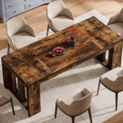 New Tribesigns Wood Kitchen Table, 63