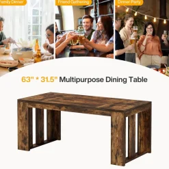 New Tribesigns Wood Kitchen Table, 63