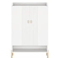 Fashion Tribesigns Wood Shoe Cabinet, 6 - Tier Shoe Organizer with Adjustable Shelves for Entryway