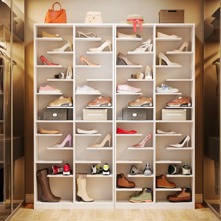 Best Tribesigns Wood Shoe Cabinet, Freestanding Shoe Rack with 26 Cubbies