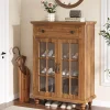 Shop Tribesigns Wood Shoe Cabinet, Shoe Organizer Storage Cabinet with Adjustable Shelves