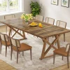 Best Tribesigns Wooden Dining Table, 71" Kitchen Dinner Table for 6 to 8 People
