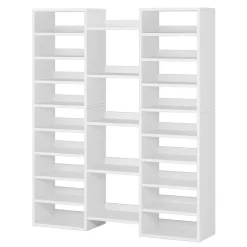 Best Tribesigns Wooden Shoe Rack, Freestanding Shoe Organizer with 23 Storage Shelves