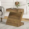 Best Sale Tribesigns Z - Shaped End Table, Wooden Side Table Nightstand